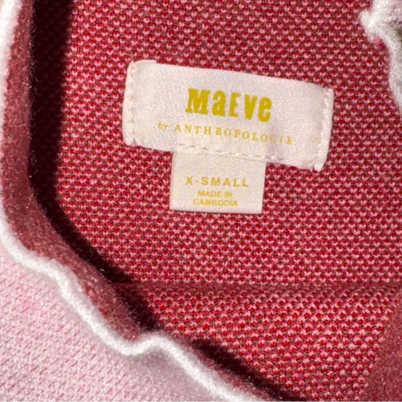 Anthropologie Colorblock Funnel-Neck Sweater in Red, Pink, Brown, Cream - Picture 5 of 5